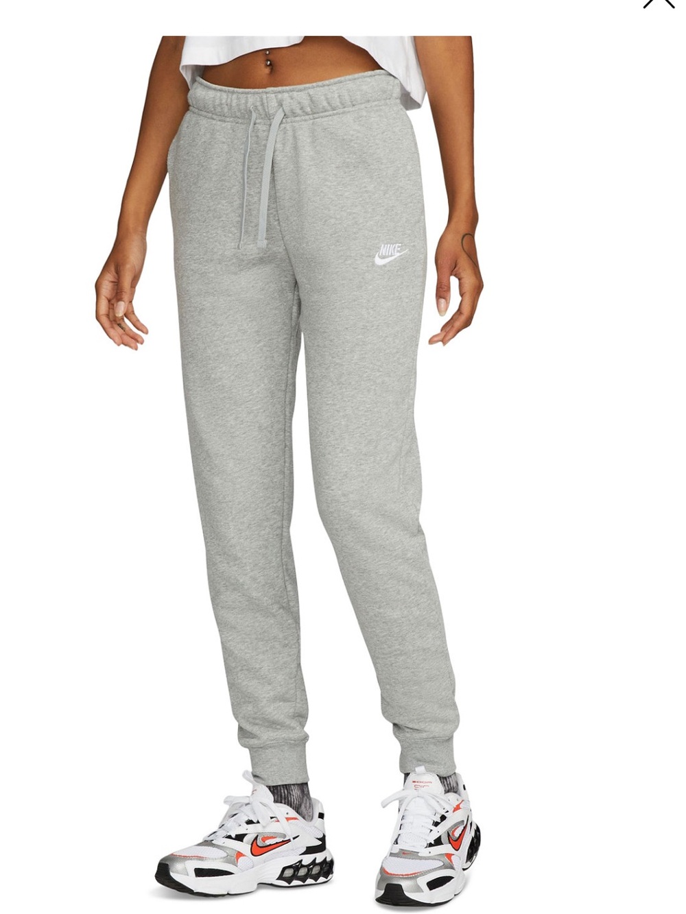 Nike Mid-Rise Light Grey Joggers